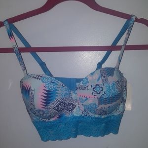 5 for $25 bo ho printed  push up lace bra